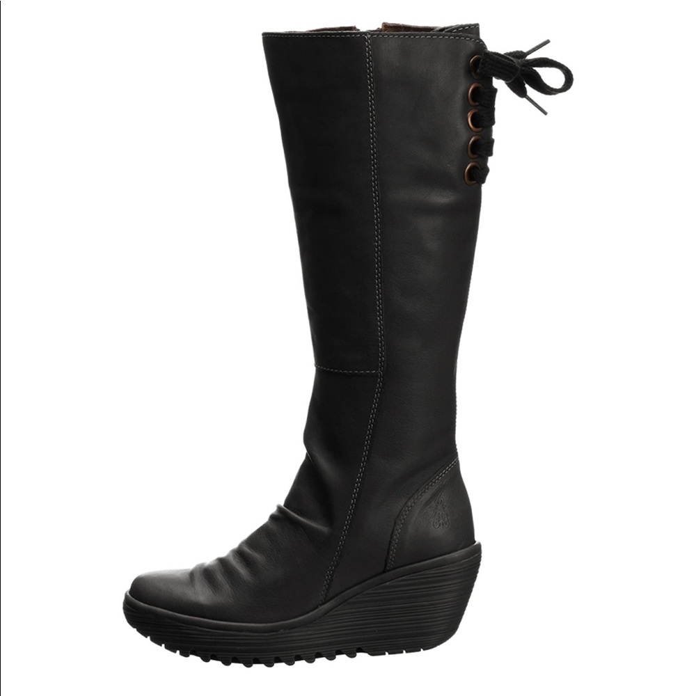 Fly London Yust Knee High Leather Boots